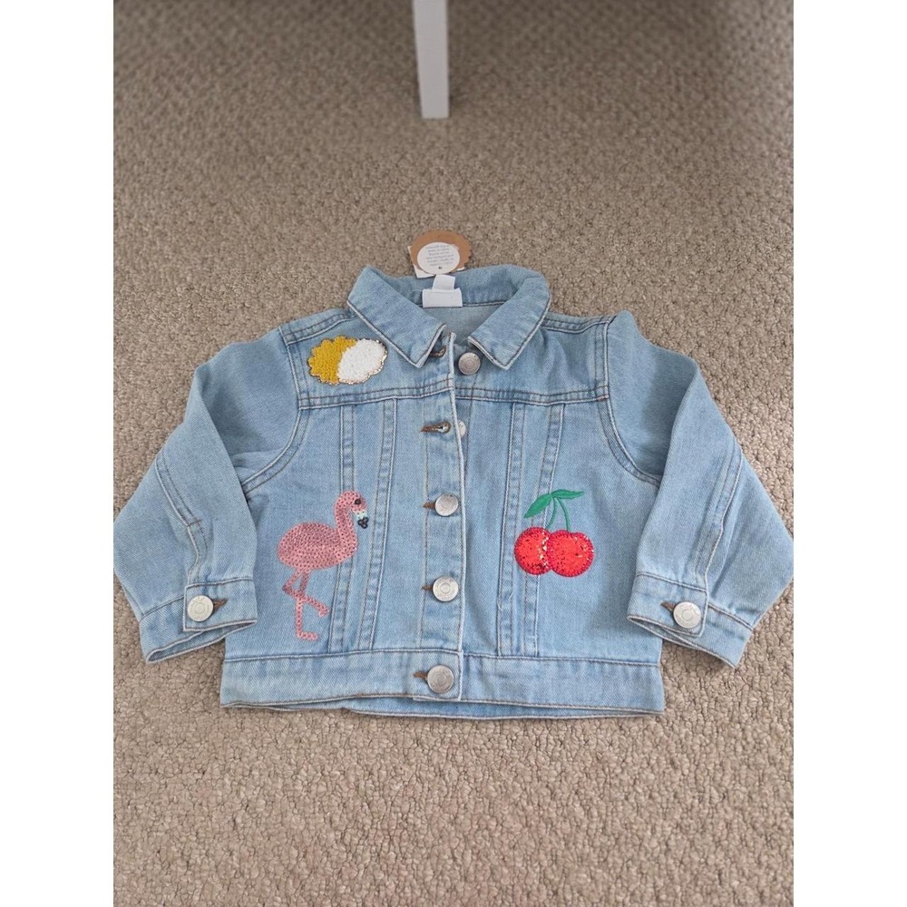 Mud pie baby girl denim jacket 12-18 mos